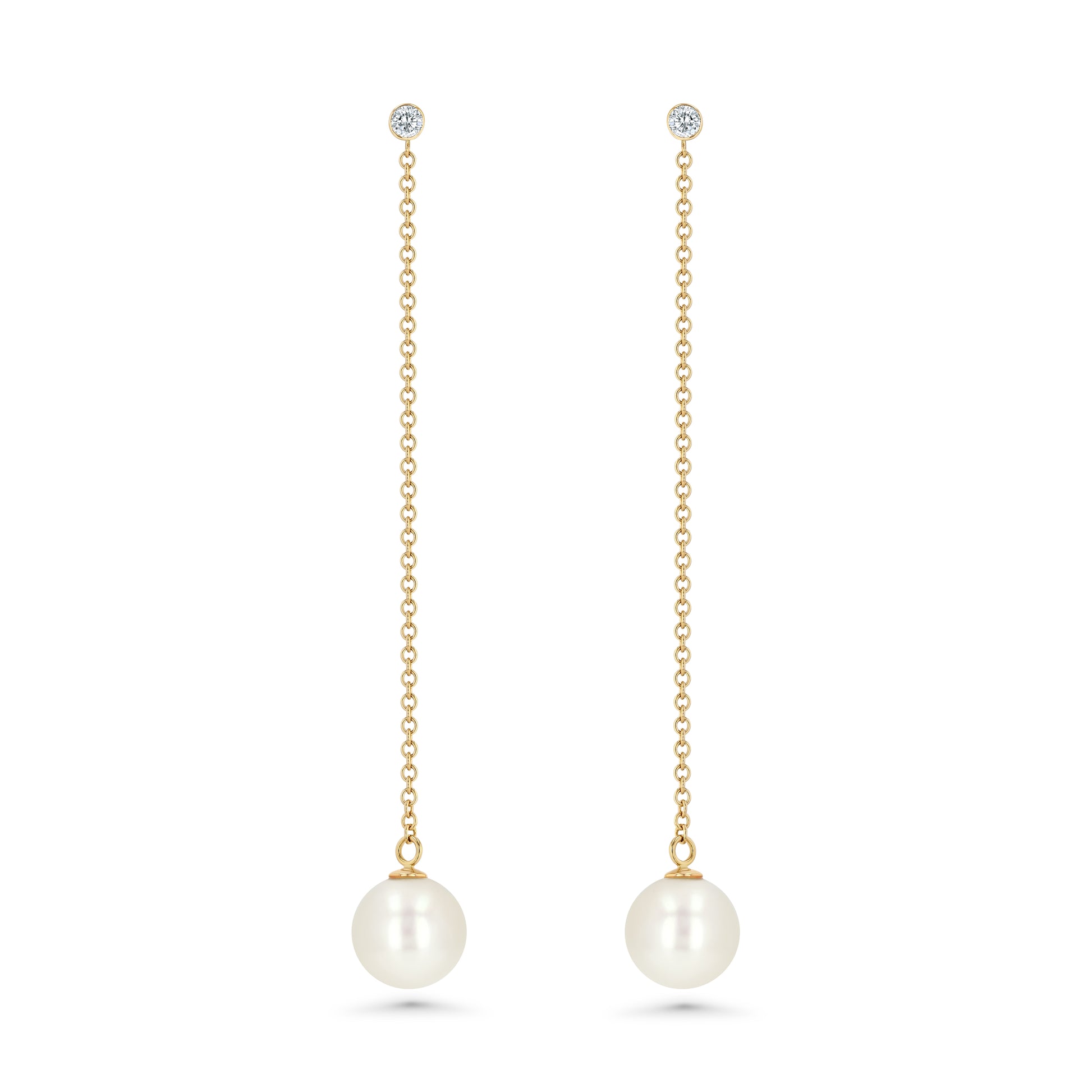 Dangling 6mm Pearl With Cubic Zirconia Side Stones In Sterling Silver Drop  Earrings : Target